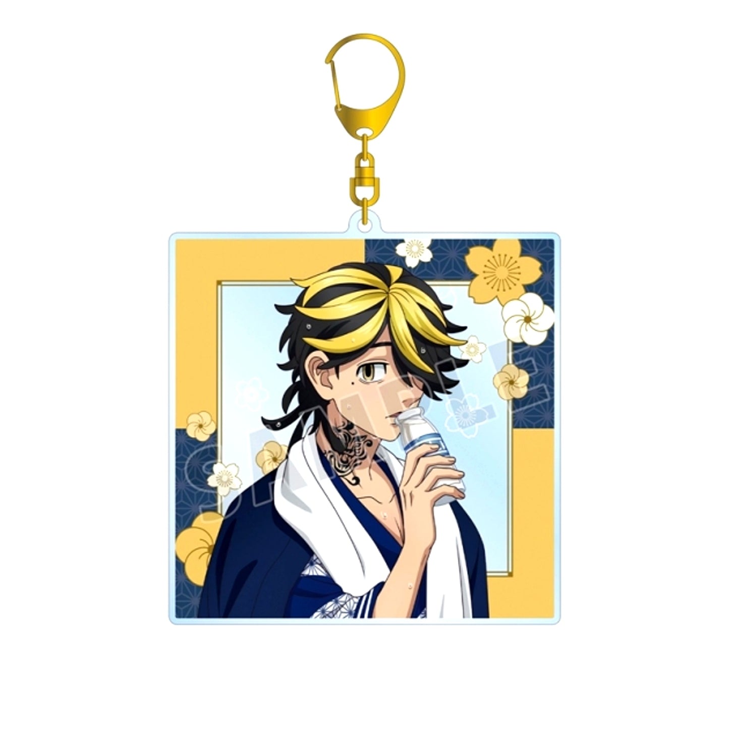 TV Anime Tokyo Revengers Newly Drawn Kazutora Hanemiya Hot Spring Yukata ver. BIG Acrylic Keychain (Reissue) [NEW]