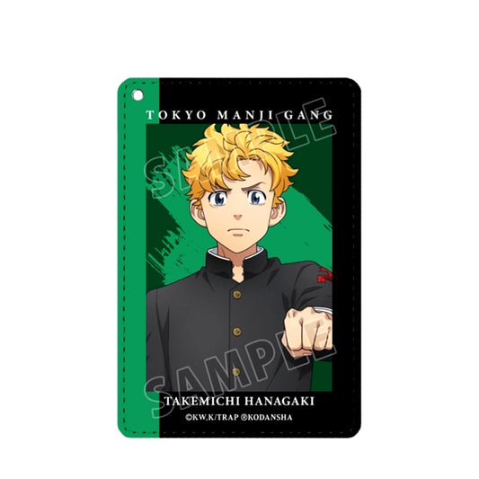 TV Anime Tokyo Revengers Newly Drawn Illustration Takemichi Hanagaki Cheer Squad Uniform ver. 1-Pocket Pass Case (Reissue) [NEW]
