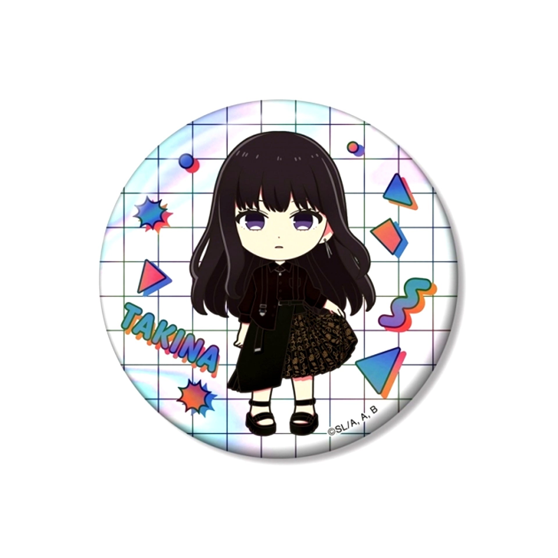 TV Anime Lycoris Recoil meagratia Collaboration Takina Inoue Chibi Character 75mm Aurora Can Badge ver.A (Reissue) [NEW]