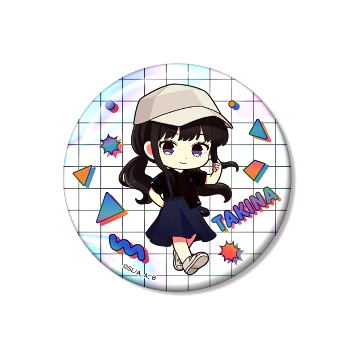 TV Anime Lycoris Recoil meagratia Collaboration Takina Inoue Mini Character 75mm Aurora Can Badge ver.B (Reissue) [NEW]