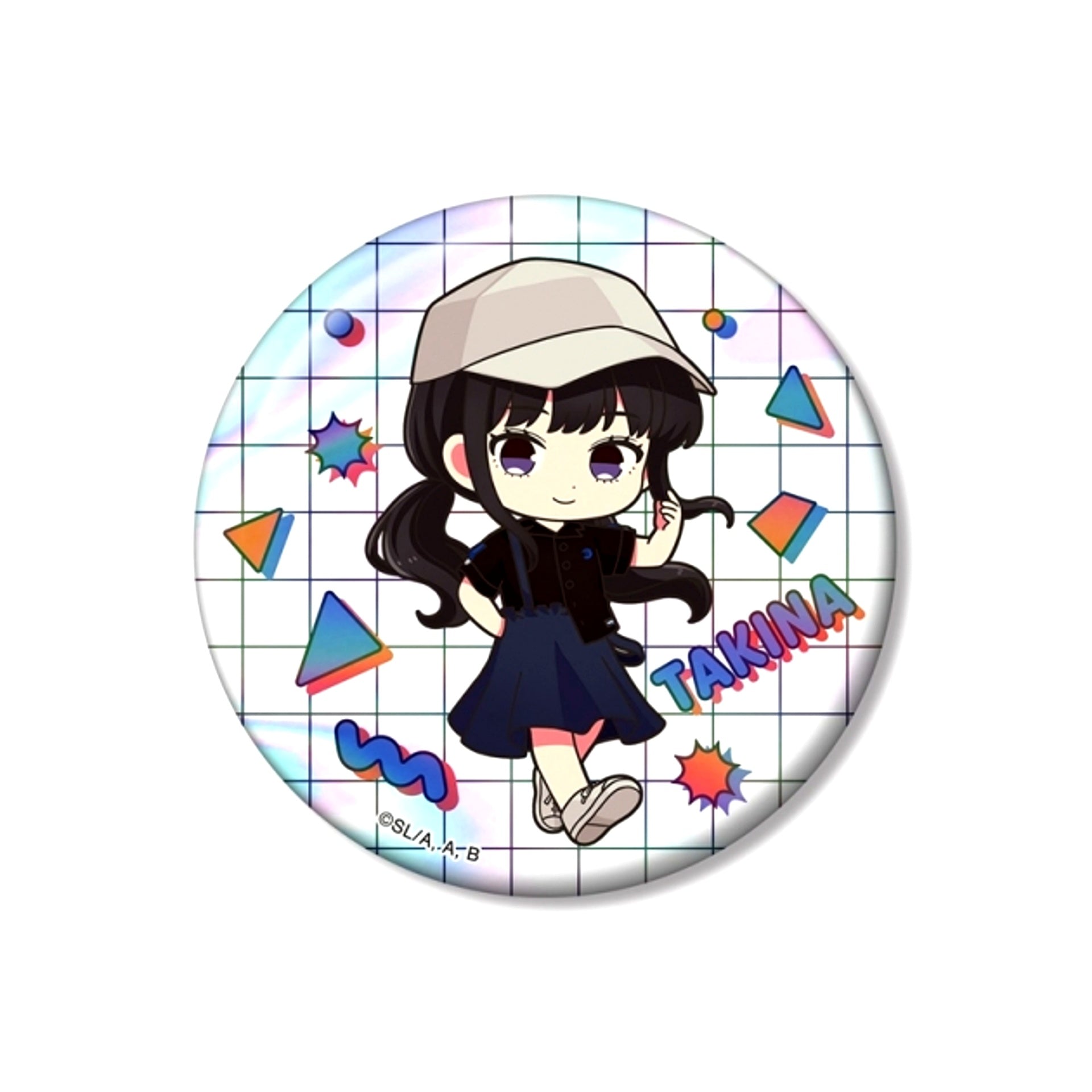 TV Anime Lycoris Recoil meagratia Collaboration Takina Inoue Mini Character 75mm Aurora Can Badge ver.B (Reissue) [NEW]