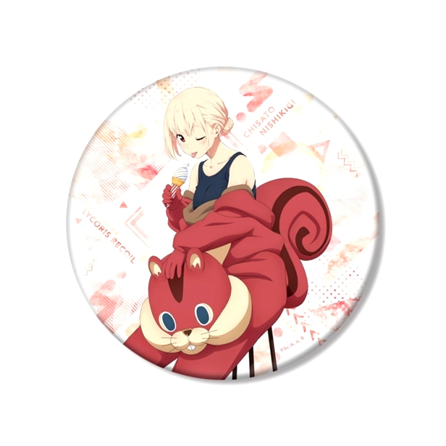 TV Anime Lycoris Recoil Newly Drawn Chisato Nishikigi Kigurumi ver. BIG Can Badge (Reissue) [NEW]