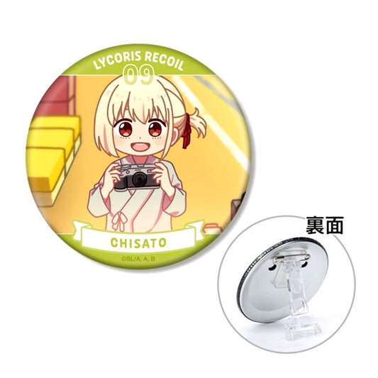 TV Anime Lycoris Recoil Chisato Nishikigi Yurukoma 3WAY Can Badge (Reissue) [NEW]