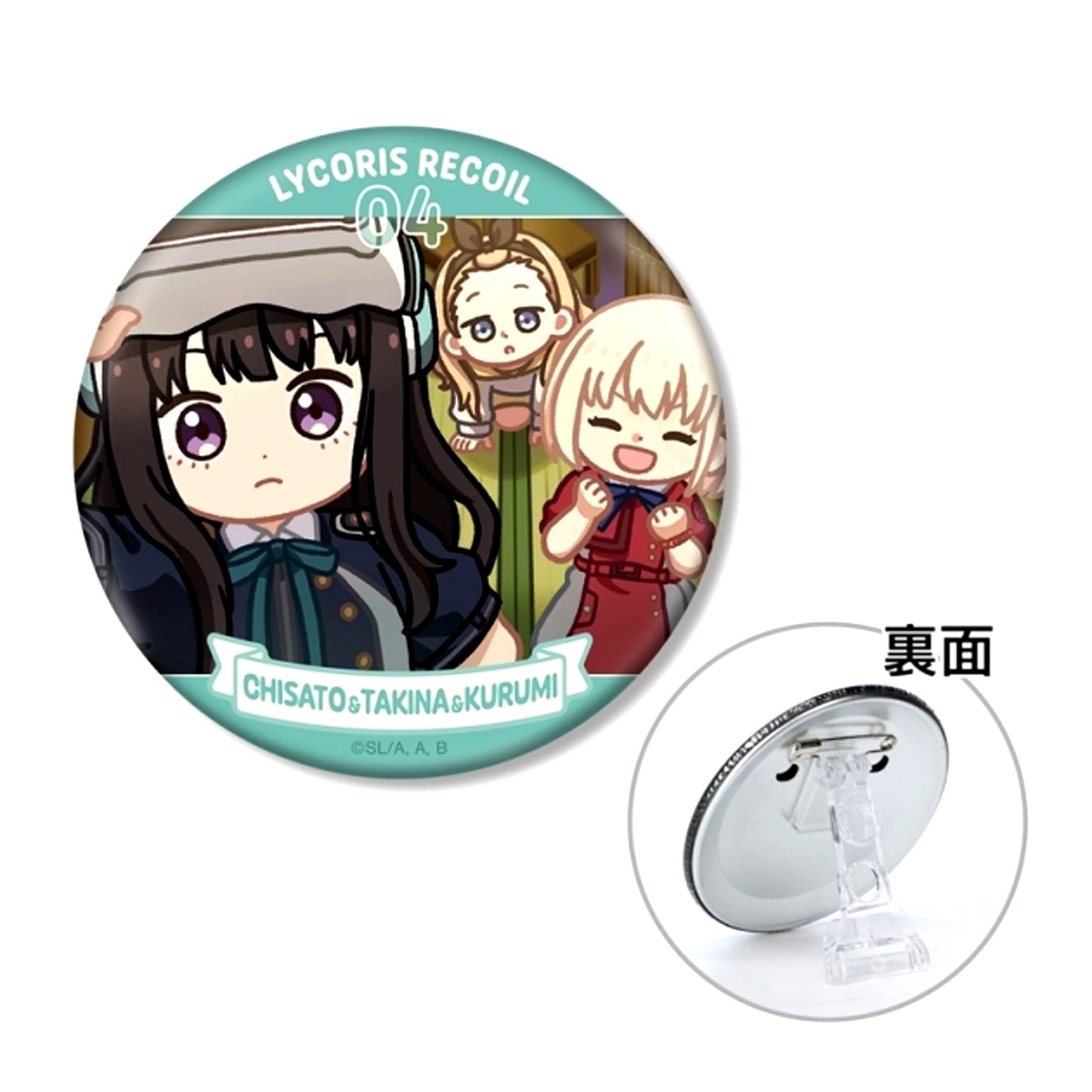 TV Anime Lycoris Recoil Chisato Nishikigi & Takina Inoue & Kurumi Yurukoma 3WAY Can Badge ver.A (Reissue) [NEW]