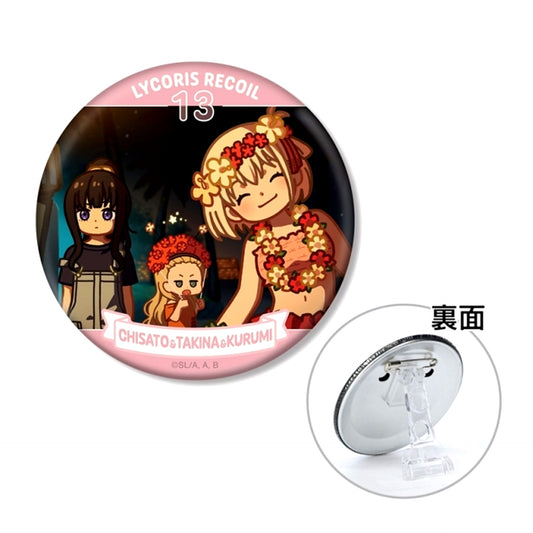 TV Anime Lycoris Recoil Chisato Nishikigi & Takina Inoue & Kurumi Yurukoma 3WAY Can Badge ver.B (Reissue) [NEW]