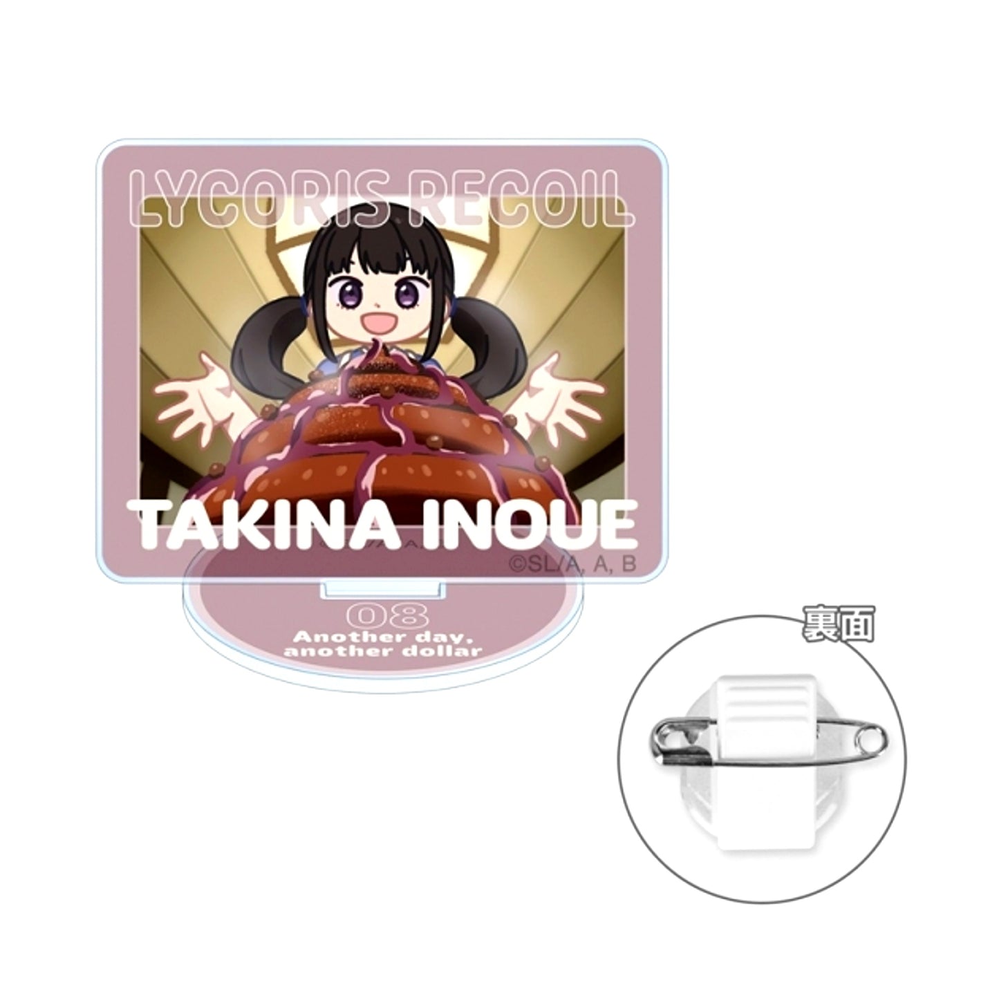 TV Anime Lycoris Recoil Takina Inoue Yurukoma Acrylic Stand Multi Badge (Reissue) [NEW]
