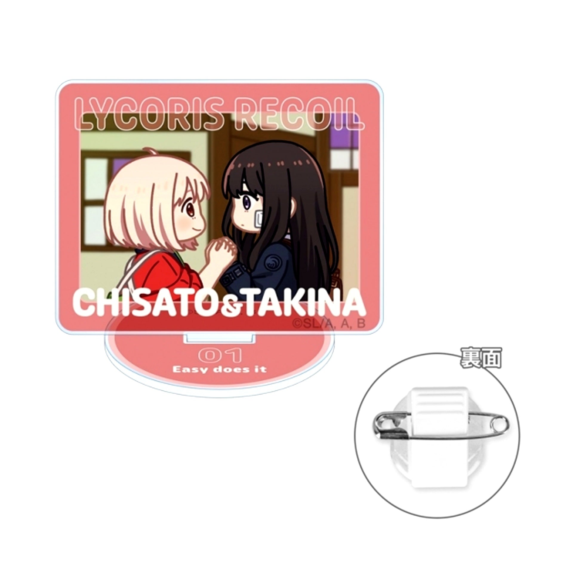 TV Anime Lycoris Recoil Chisato Nishikigi & Takina Inoue Yurukoma Acrylic Stand Multi Badge ver.A (Reissue) [NEW]