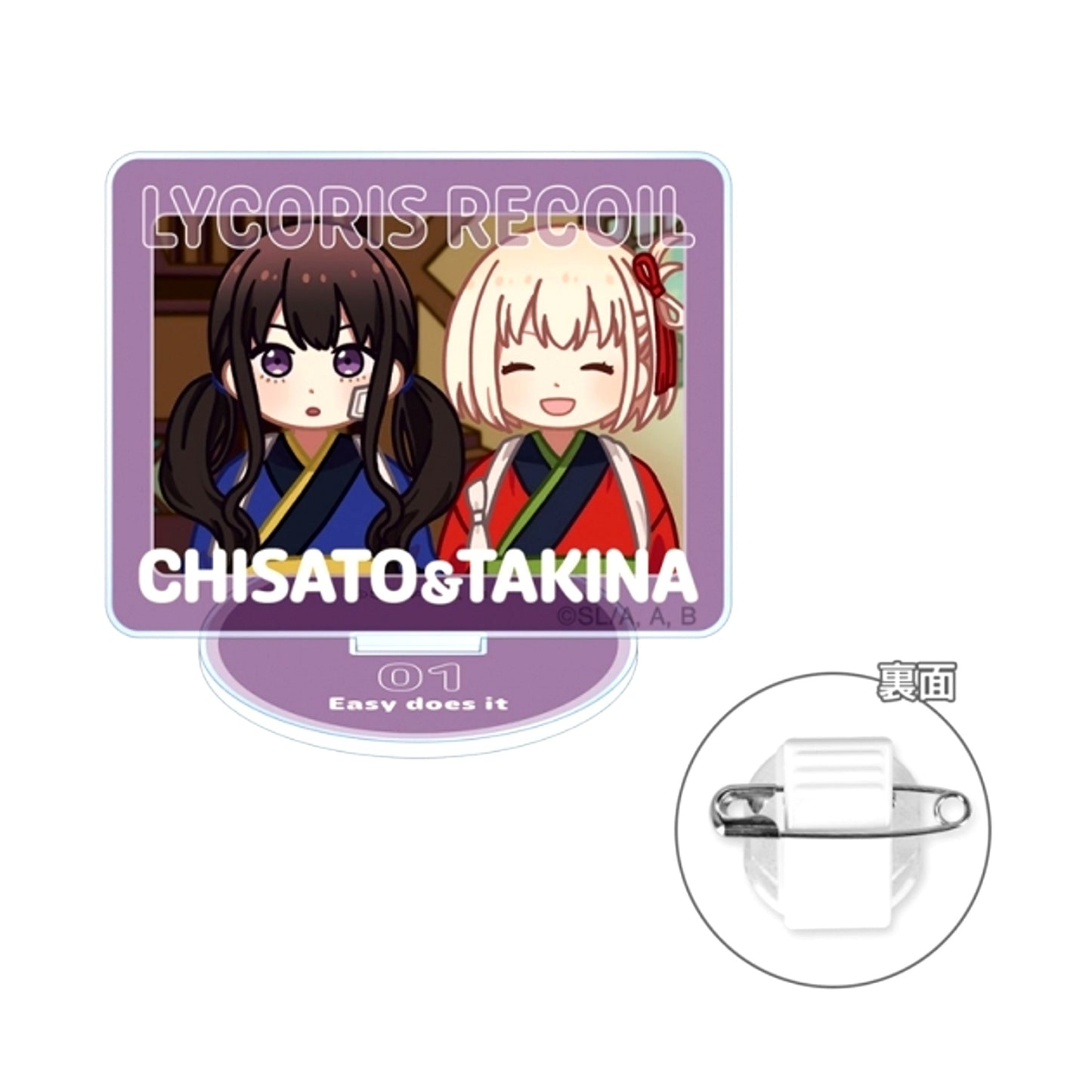 TV Anime Lycoris Recoil Chisato Nishikigi & Takina Inoue Yurukoma Acrylic Stand Multi Badge ver.B (Reissue) [NEW]