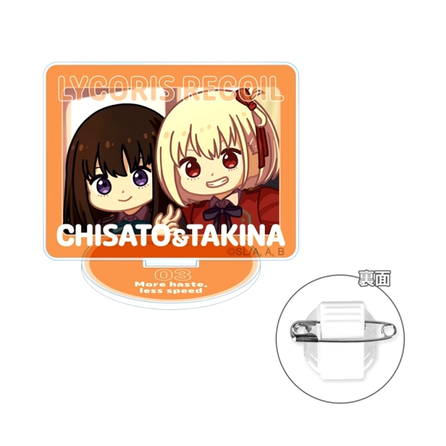 TV Anime Lycoris Recoil Chisato Nishikigi & Takina Inoue Yurukoma Acrylic Stand Multi Badge ver.D (Reissue) [NEW]
