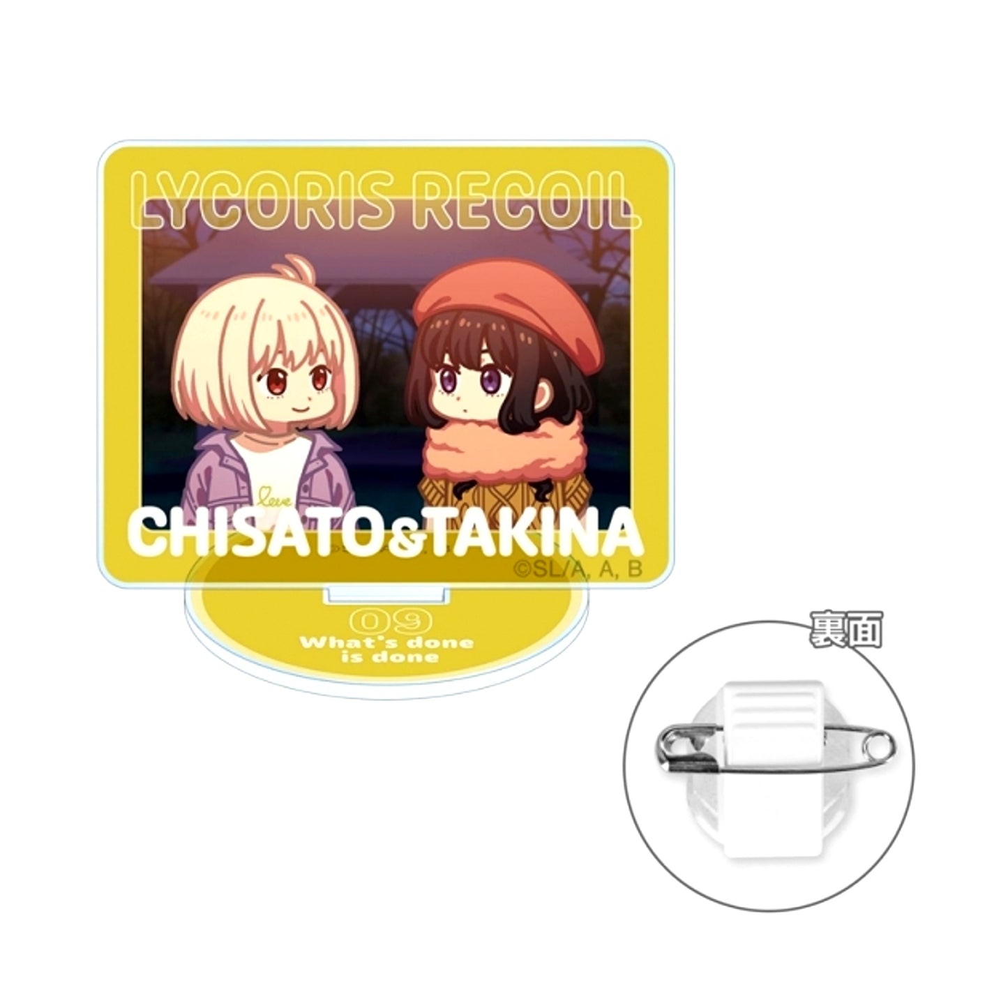 TV Anime Lycoris Recoil Chisato Nishikigi & Takina Inoue Yurukoma Acrylic Stand Multi Badge ver.H (Reissue) [NEW]