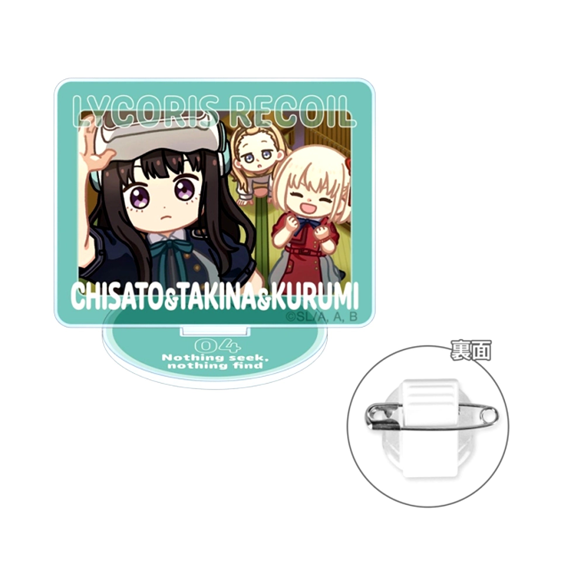 TV Anime Lycoris Recoil Chisato Nishikigi & Takina Inoue & Kurumi Yurukoma Acrylic Stand Multi Badge ver.A (Reissue) [NEW]