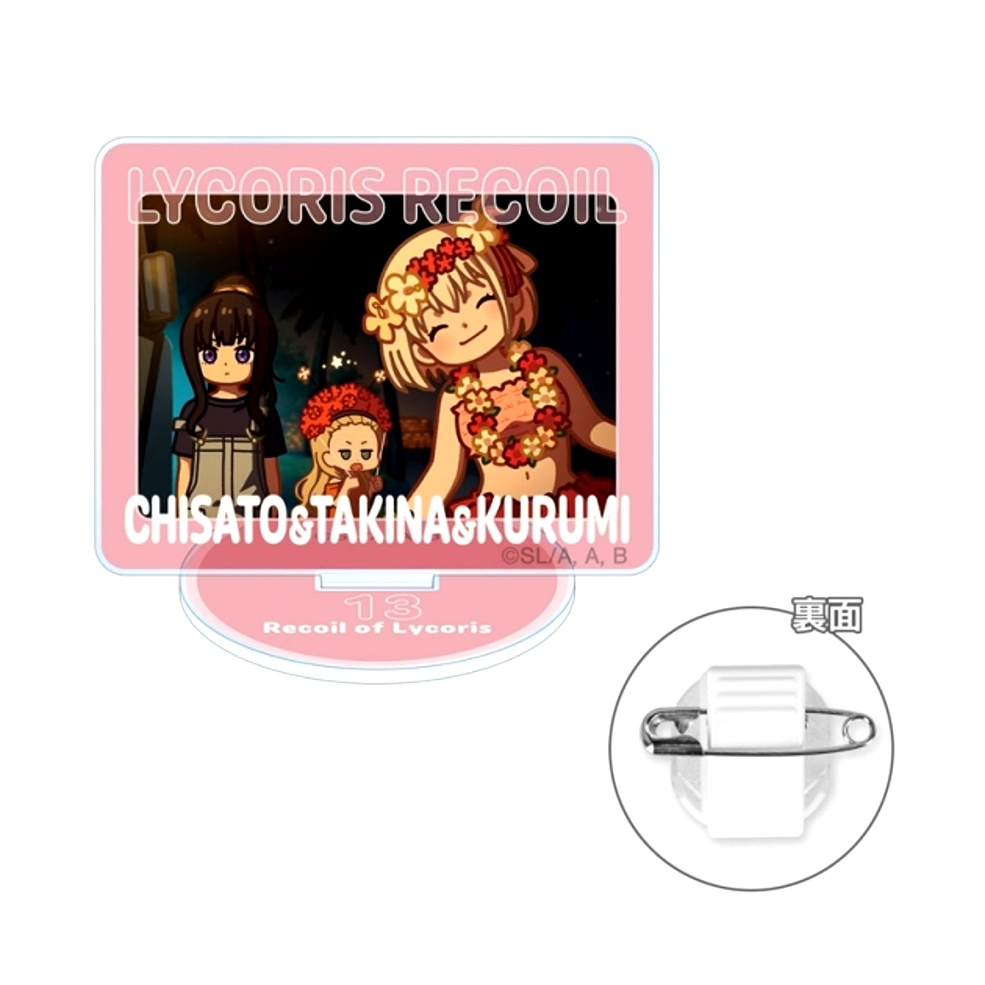 TV Anime Lycoris Recoil Chisato Nishikigi & Takina Inoue & Kurumi Yurukoma Acrylic Stand Multi Badge ver.B (Reissue) [NEW]