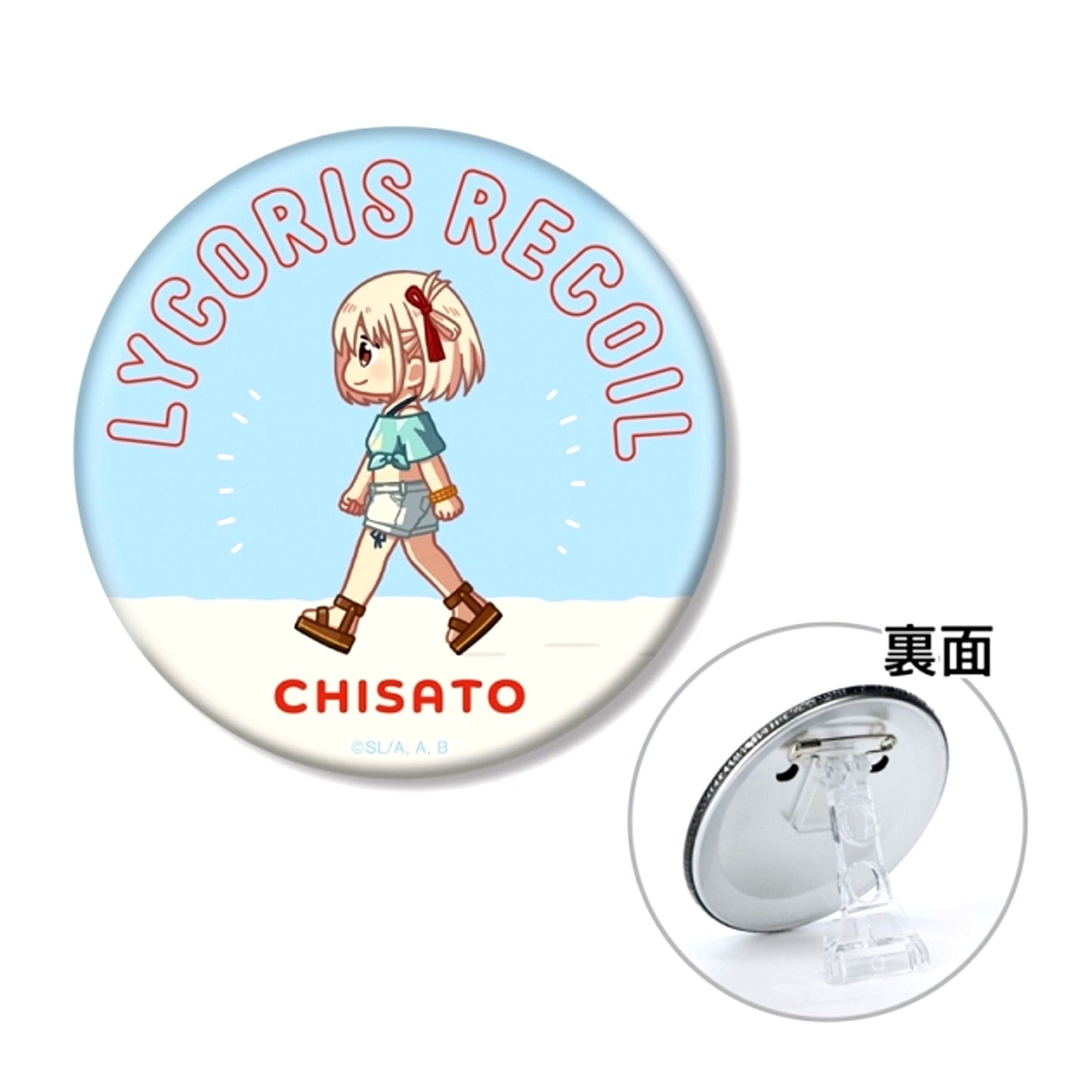 TV Anime Lycoris Recoil Chisato Nishikigi Chibitoko 3WAY Can Badge ver.B (Reissue) [NEW]