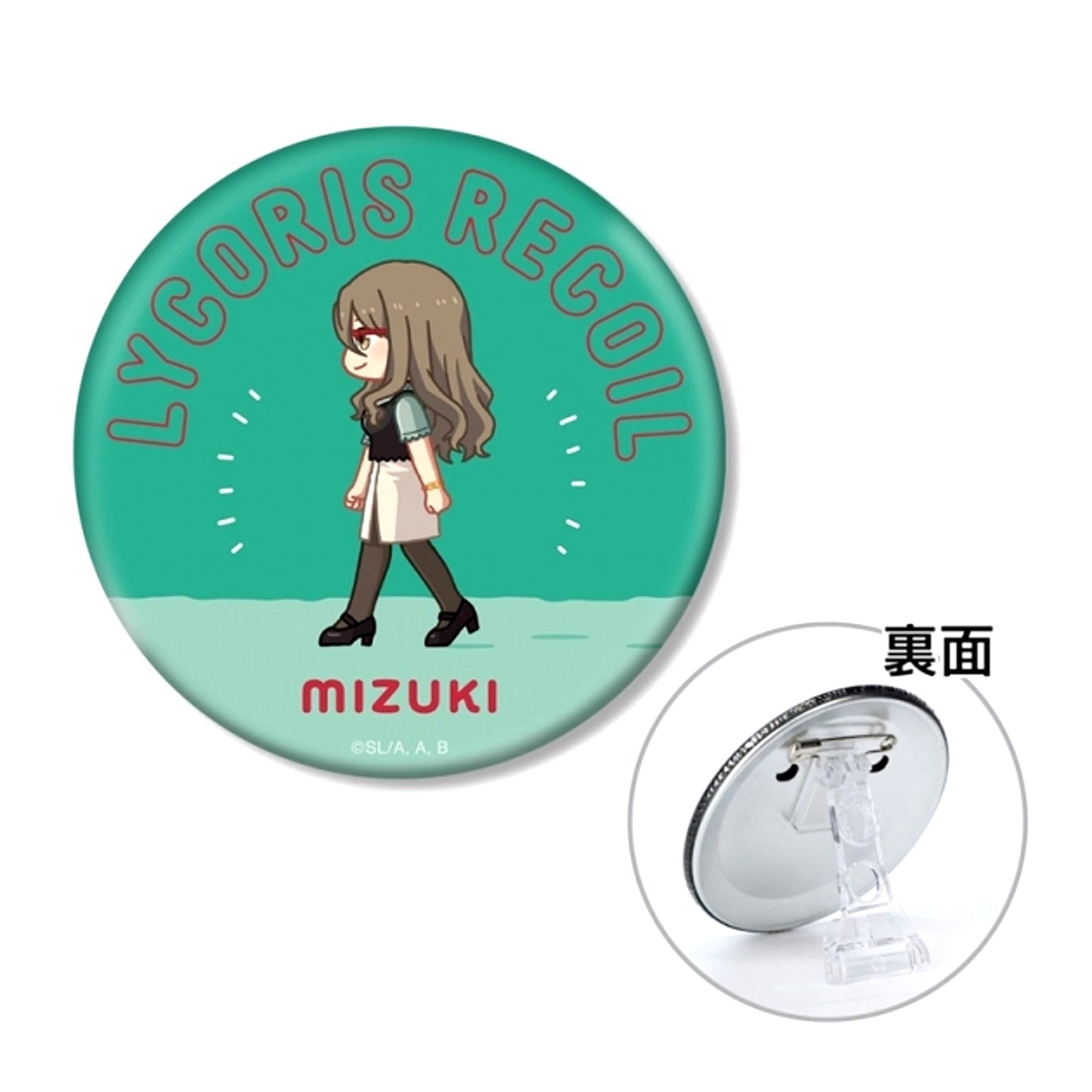 TV Anime Lycoris Recoil Mizuki Nakahara Chibitoko 3WAY Can Badge (Reissue) [NEW]
