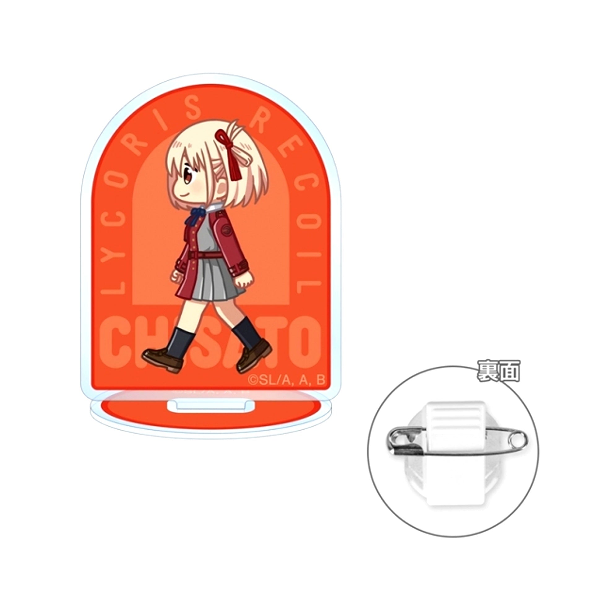TV Anime Lycoris Recoil Chisato Nishikigi Chibitoko Acrylic Stand Multi Badge ver.A (Reissue) [NEW]