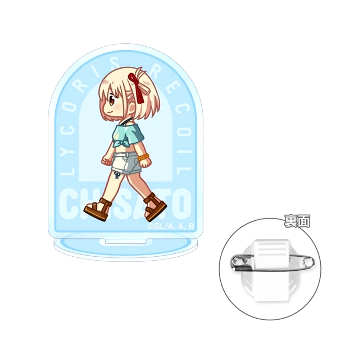 TV Anime Lycoris Recoil Chisato Nishikigi Chibitoko Acrylic Stand Multi Badge ver.B (Reissue) [NEW]