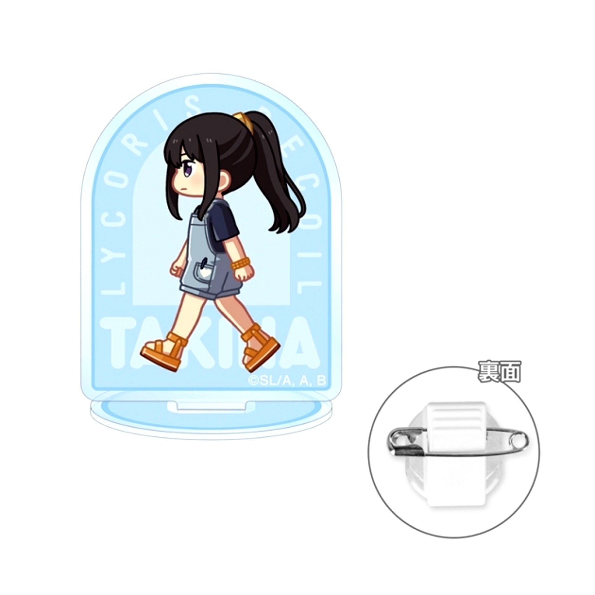 TV Anime Lycoris Recoil Takina Inoue Chibitoko Acrylic Stand Multi Badge ver.B (Reissue) [NEW]