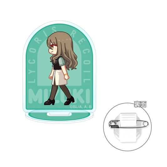 TV Anime Lycoris Recoil Mizuki Nakahara Chibitoko Acrylic Stand Multi Badge (Reissue) [NEW]