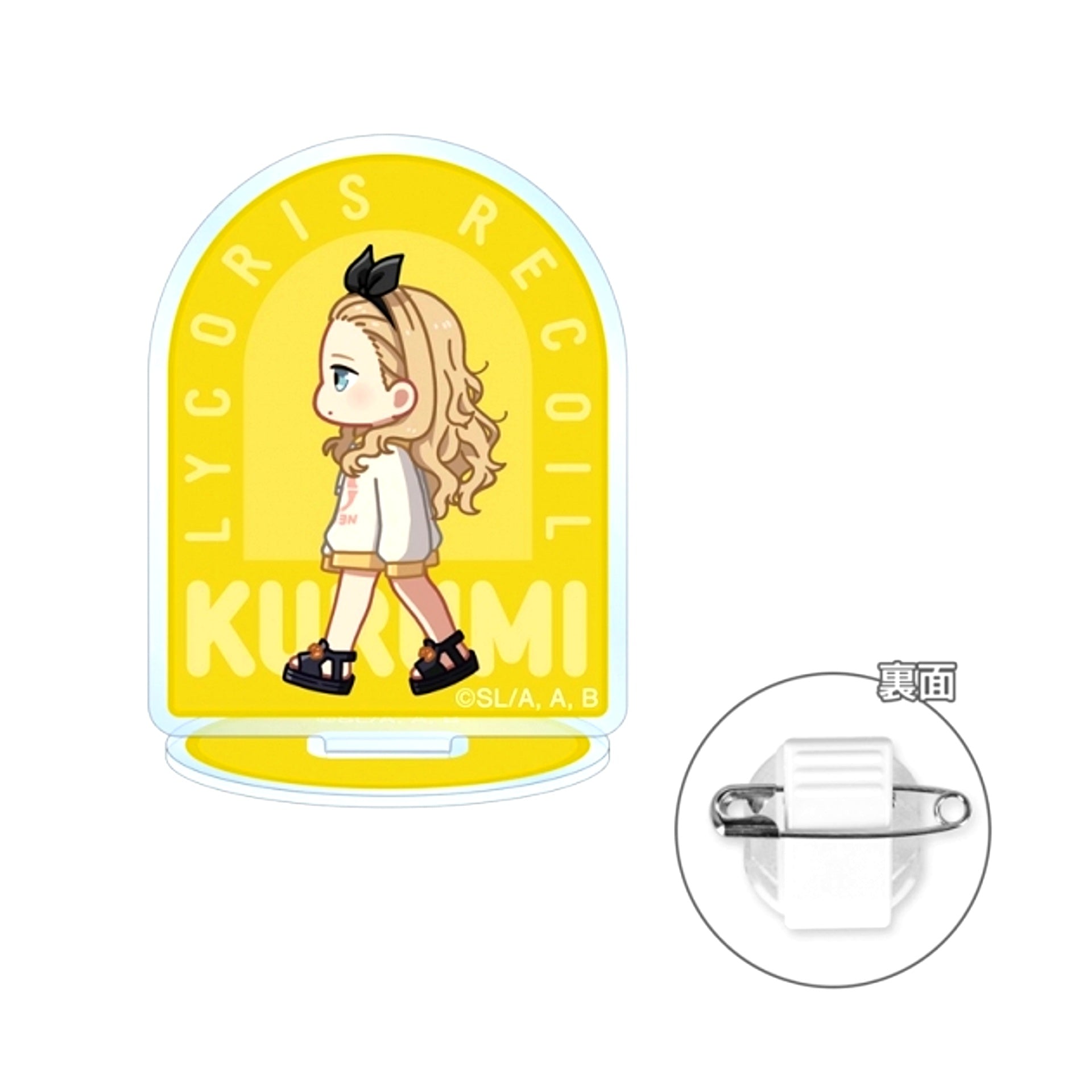 TV Anime Lycoris Recoil Kurumi Chibitoko Acrylic Stand Multi Badge (Reissue) [NEW]