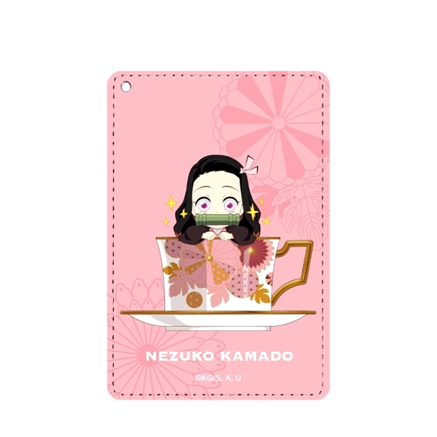 Anime Demon Slayer: Kimetsu no Yaiba Nezuko Kamado Mini Chara Tea Cup ver. 1 Pocket Pass case Goods - Pass case Resale [NEW]
