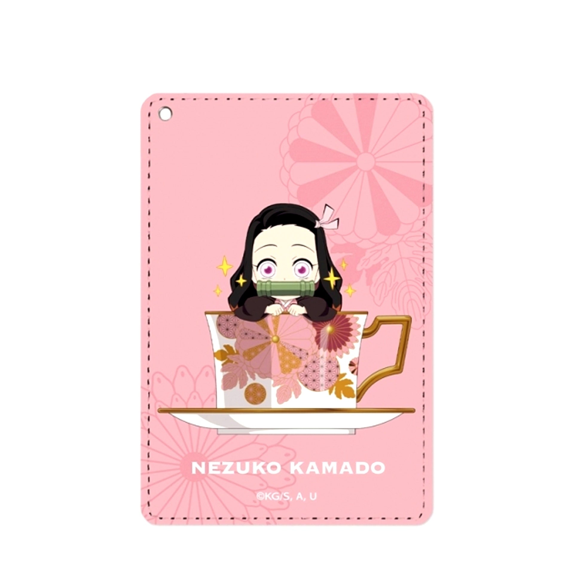 Anime Demon Slayer: Kimetsu no Yaiba Nezuko Kamado Mini Chara Tea Cup ver. 1 Pocket Pass case Goods - Pass case Resale [NEW]