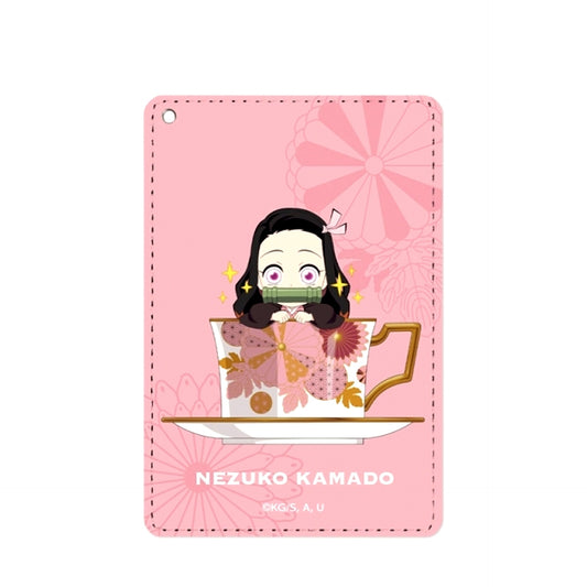Anime Demon Slayer: Kimetsu no Yaiba Nezuko Kamado Mini Chara Tea Cup ver. 1 Pocket Pass case Goods - Pass case Resale [NEW]