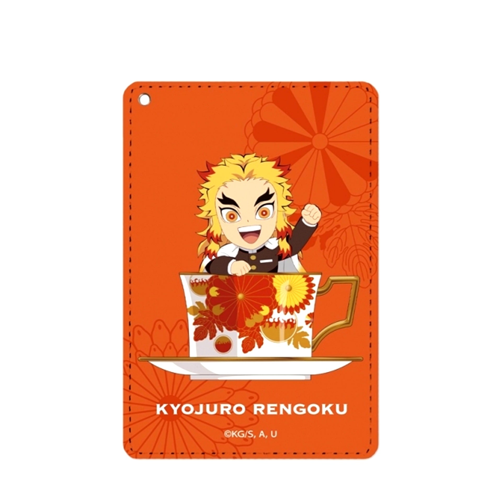 Anime Demon Slayer: Kimetsu no Yaiba Kyojuro Rengoku Mini Chara Tea Cup ver. 1 Pocket Pass case Goods - Pass case Resale [NEW]