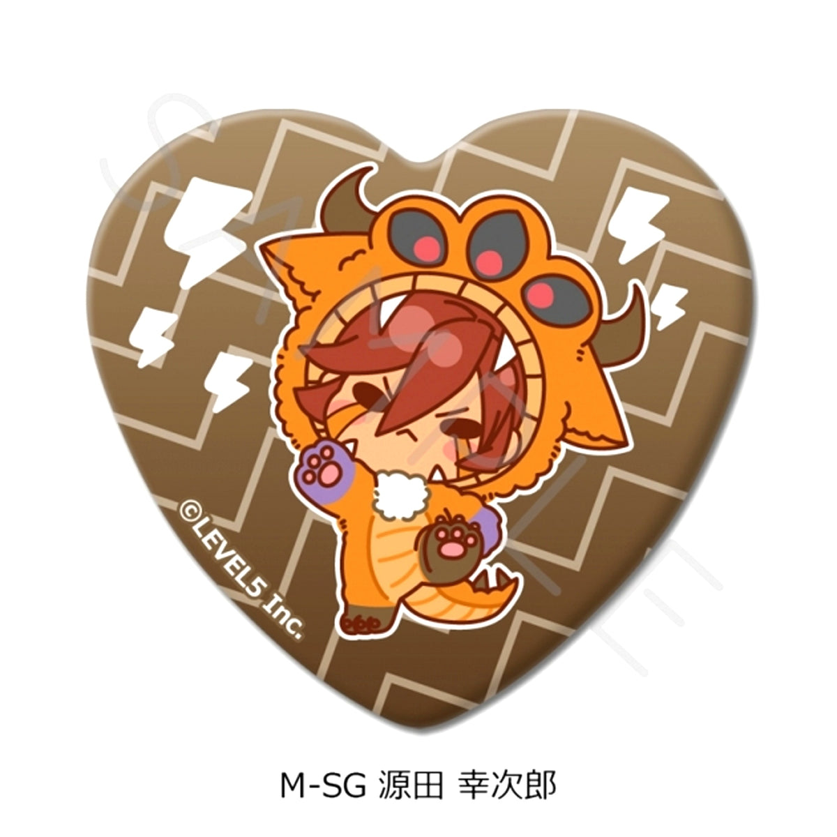 Inazuma Eleven: Victory Road Heart-Shaped Can Badge M-SG (Kojiro Genda) [NEW]