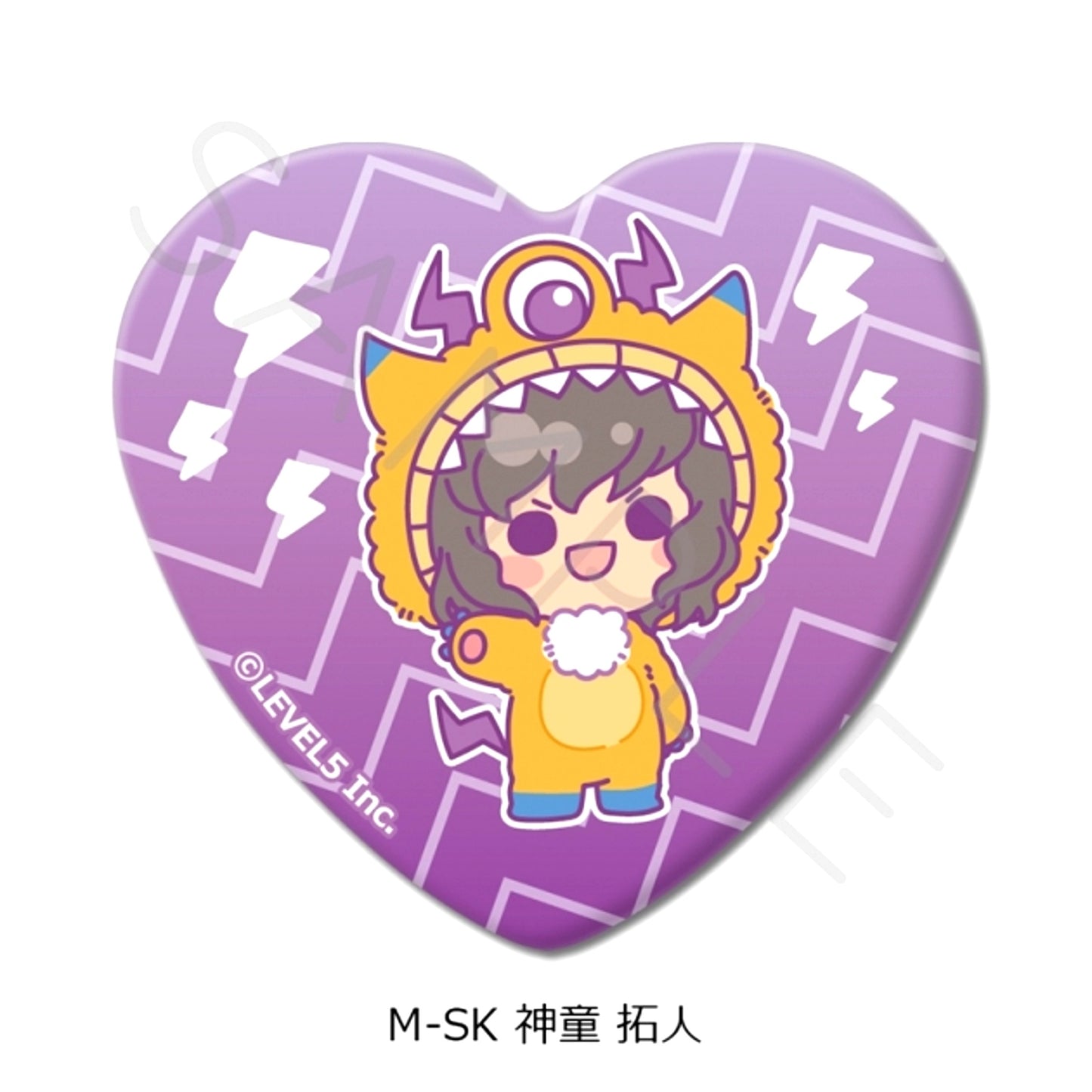 Inazuma Eleven: Victory Road Heart-Shaped Can Badge M-SK (Takuto Shindo) [NEW]