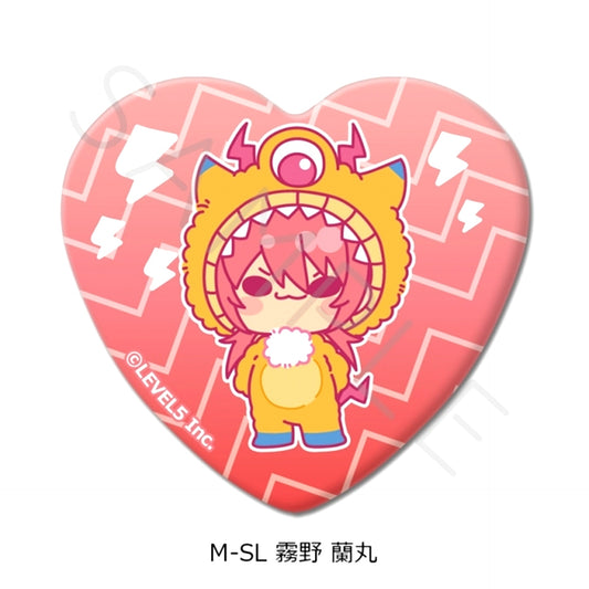 Inazuma Eleven: Victory Road Heart-Shaped Can Badge M-SL (Ranmaru Kirino) [NEW]