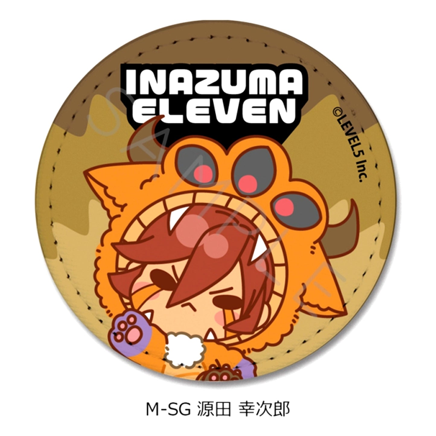 Inazuma Eleven: Victory Road Leather Badge (Round) M-SG (Kojiro Genda) [NEW]