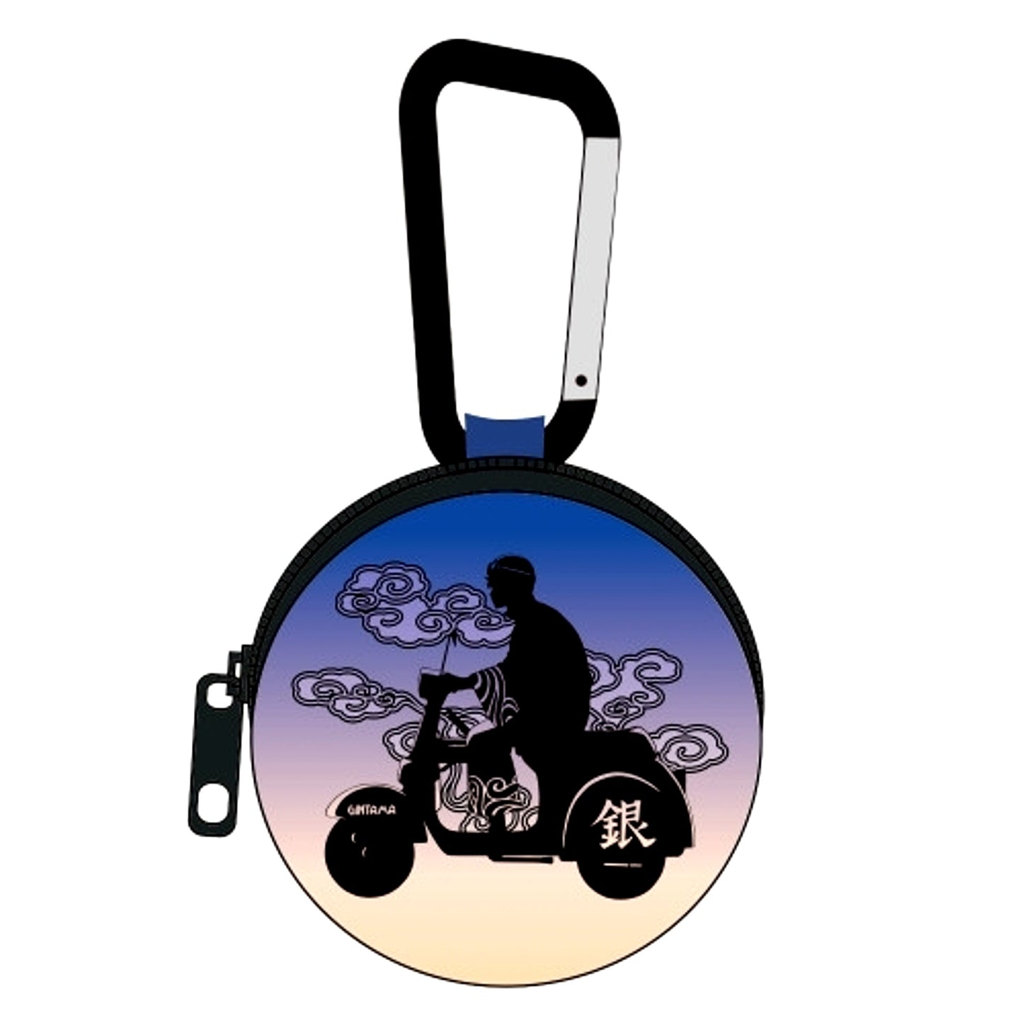Gintama Gin-san and Motorcycle Mini Pouch with Carabiner [NEW]