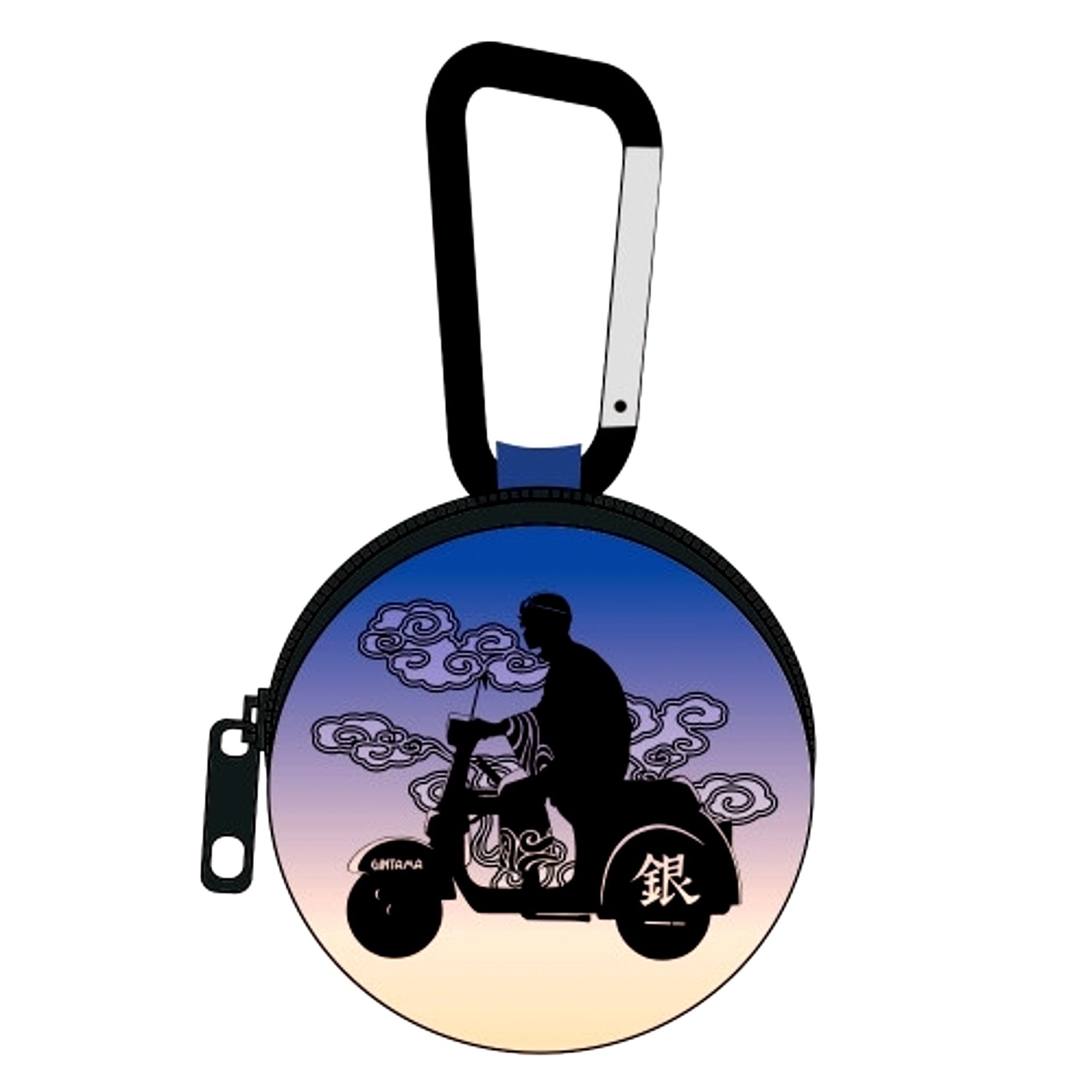 Gintama Gin-san and Motorcycle Mini Pouch with Carabiner [NEW]