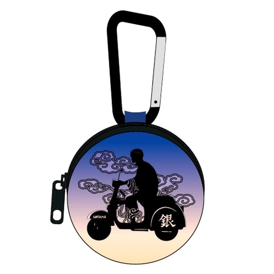 Gintama Gin-san and Motorcycle Mini Pouch with Carabiner [NEW]