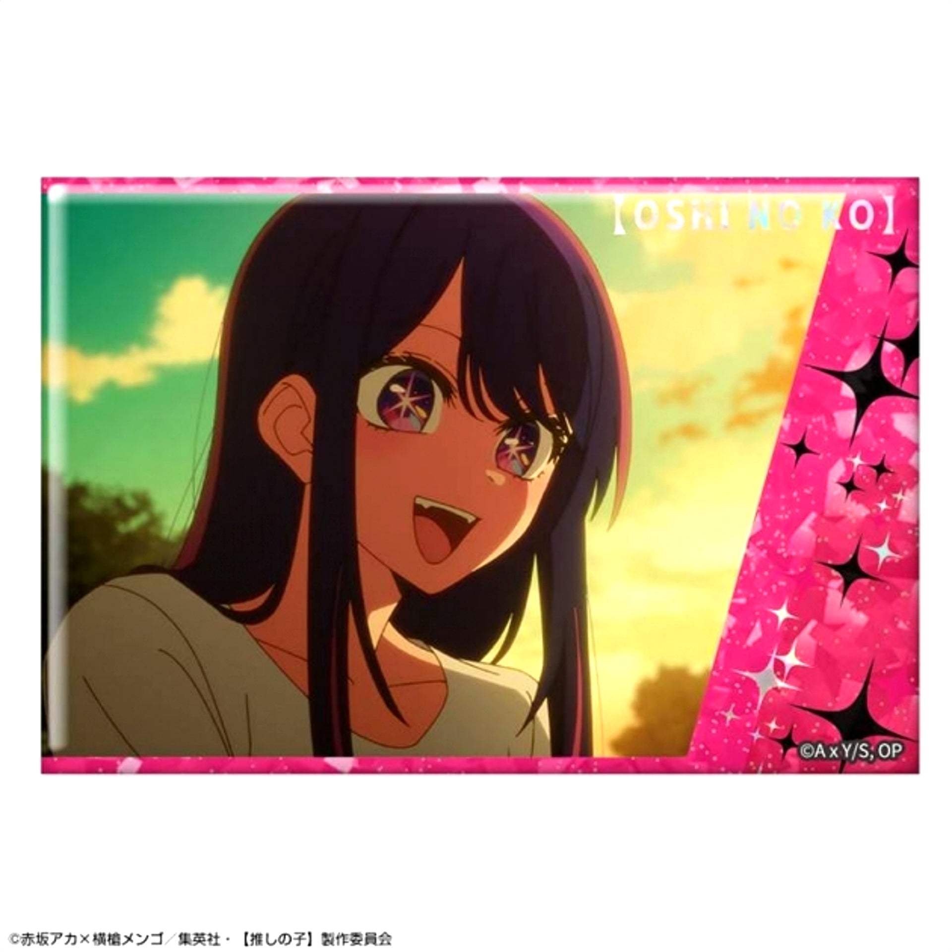 TV Anime Hologram Button Ver.6 Design 02 (Ai /B) Goods - Badge Oshi No Ko Resale [NEW]