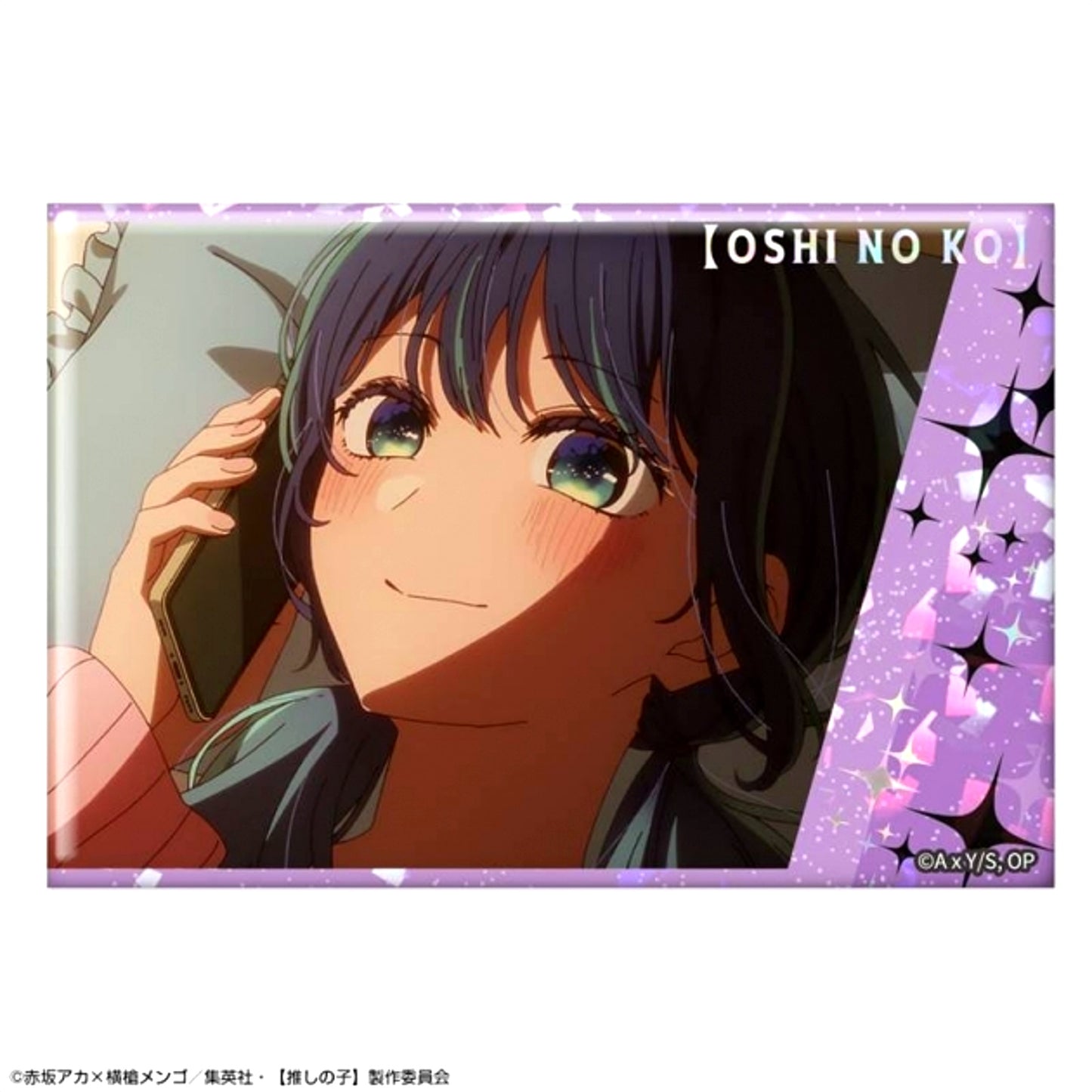 TV Anime Hologram Button Ver.6 Design 08 (Akane Kurokawa /B) Goods - Badge Oshi No Ko Resale [NEW]