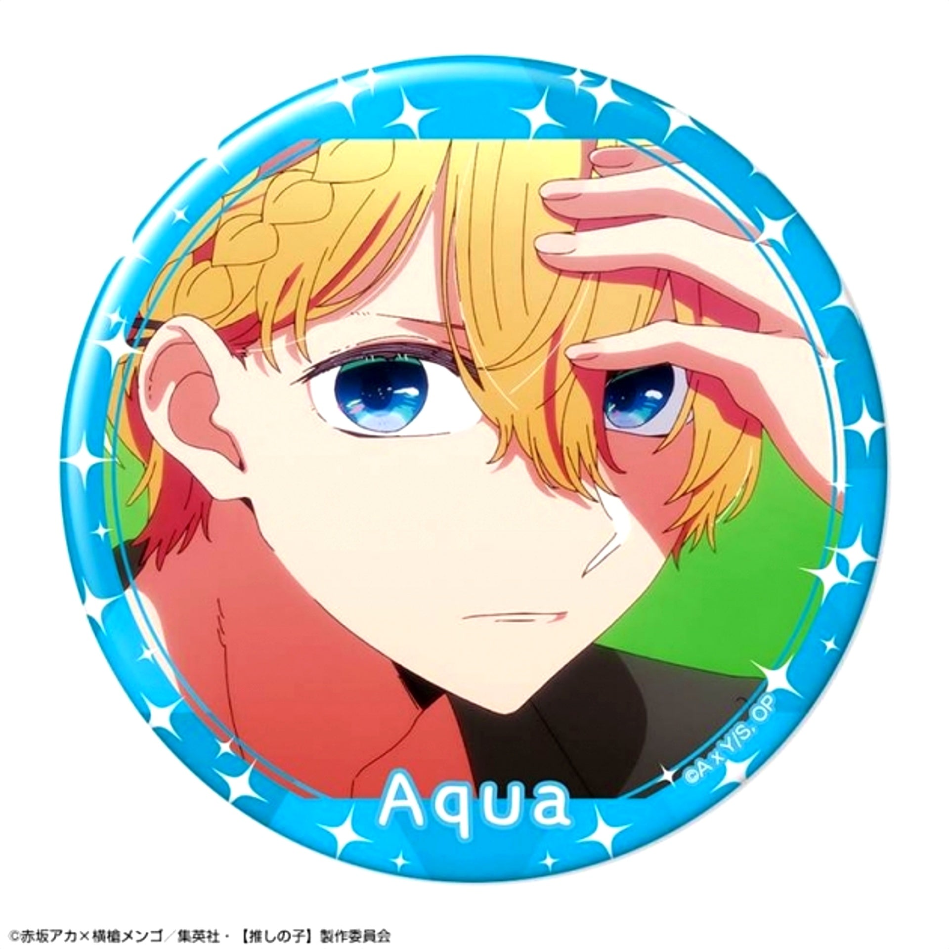 TV Anime Button Ver.5 Design 01 (Aqua) Goods - Badge Oshi No Ko Resale [NEW]