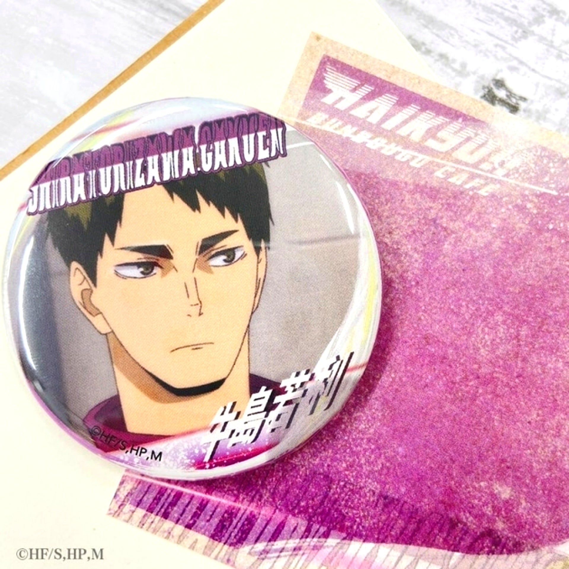 Haikyu!! A page of youth Button Wakatoshi Ushijima Goods - Badge Resale [NEW]