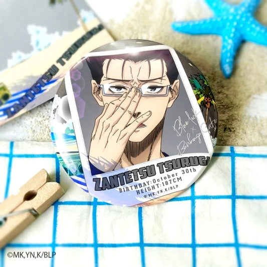 Blue Lock Seaside Flyer Motif Can Badge Zantetsu Tsurugi (Reissue) [NEW]