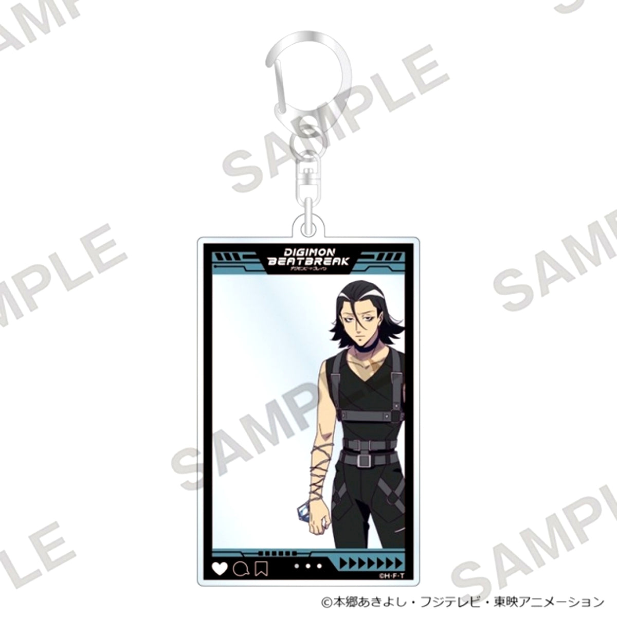DIGIMON BEATBREAK Frame Acrylic Keychain Soji Kuroshio [NEW]