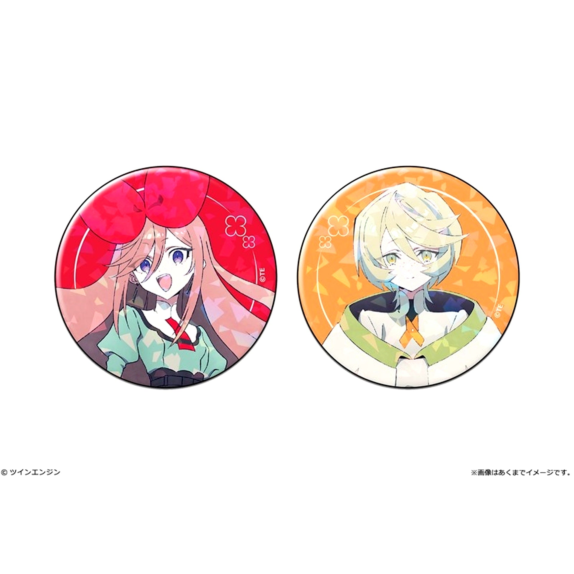 THE RIBBON HERO Hologram Can Badge Set 01 Sapphire & Pine [NEW]