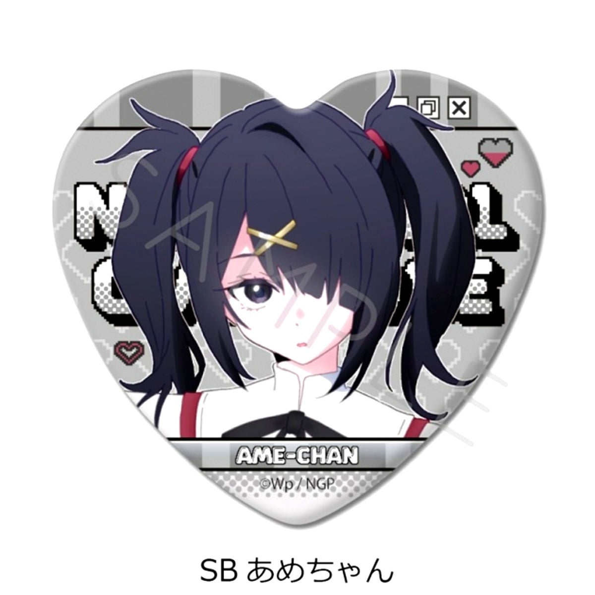 Anime NEEDY GIRL OVERDOSE Vol.2 Heart-Shaped Can Badge SB (Ame-chan) [NEW]
