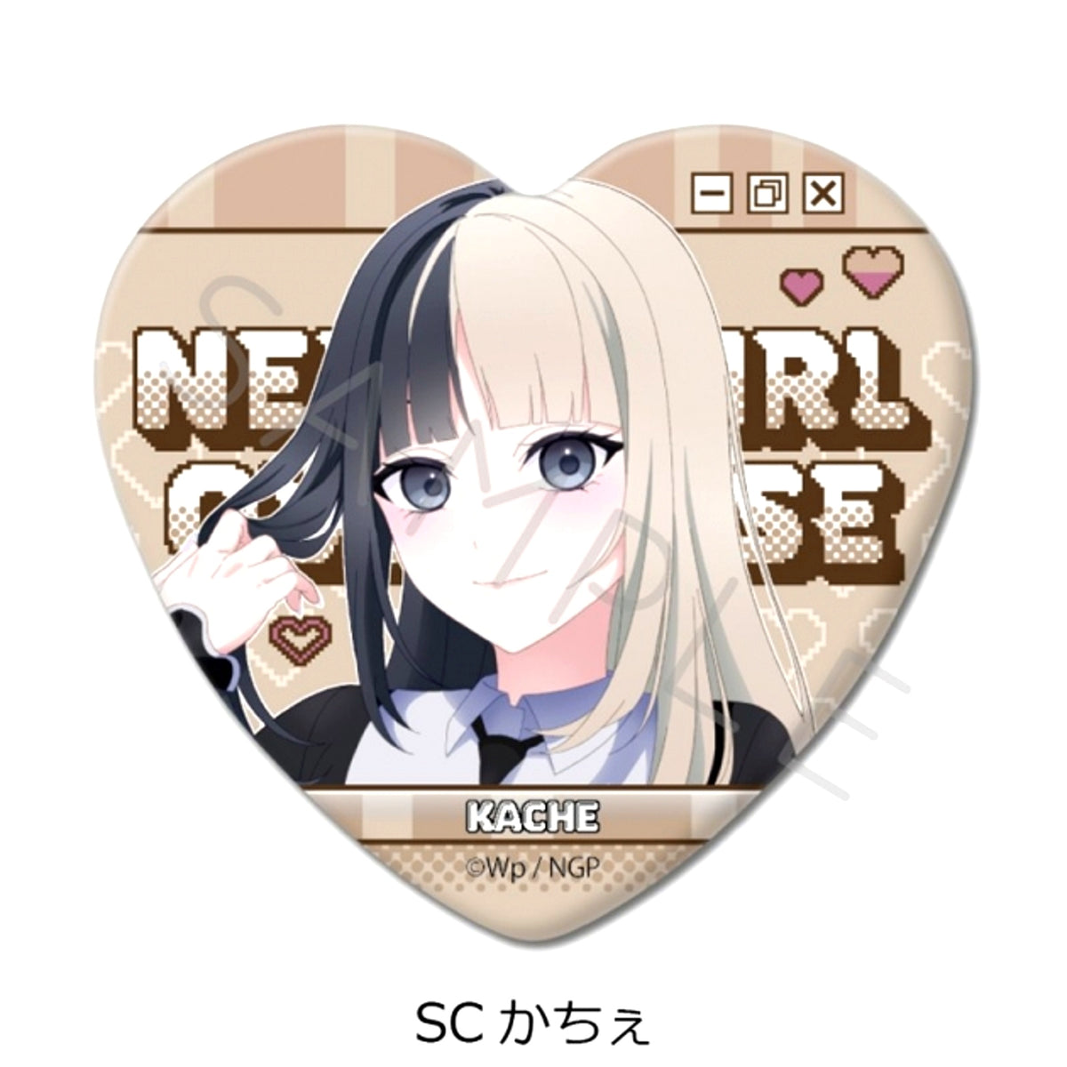 Anime NEEDY GIRL OVERDOSE Vol.2 Heart-Shaped Can Badge SC (Kache) [NEW]