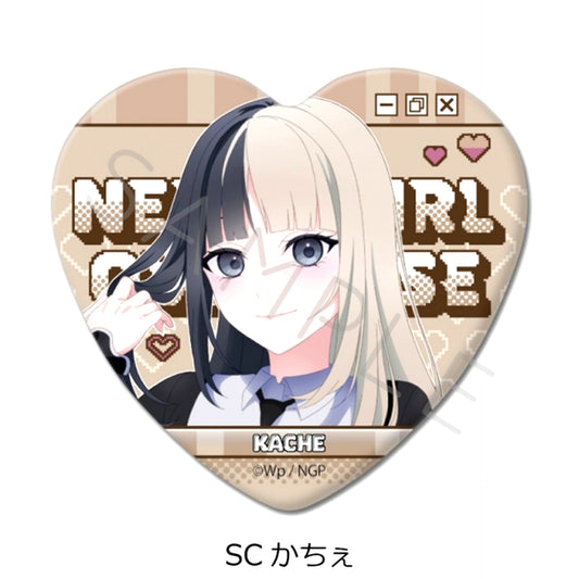 Anime NEEDY GIRL OVERDOSE Vol.2 Heart-Shaped Can Badge SC (Kache) [NEW]
