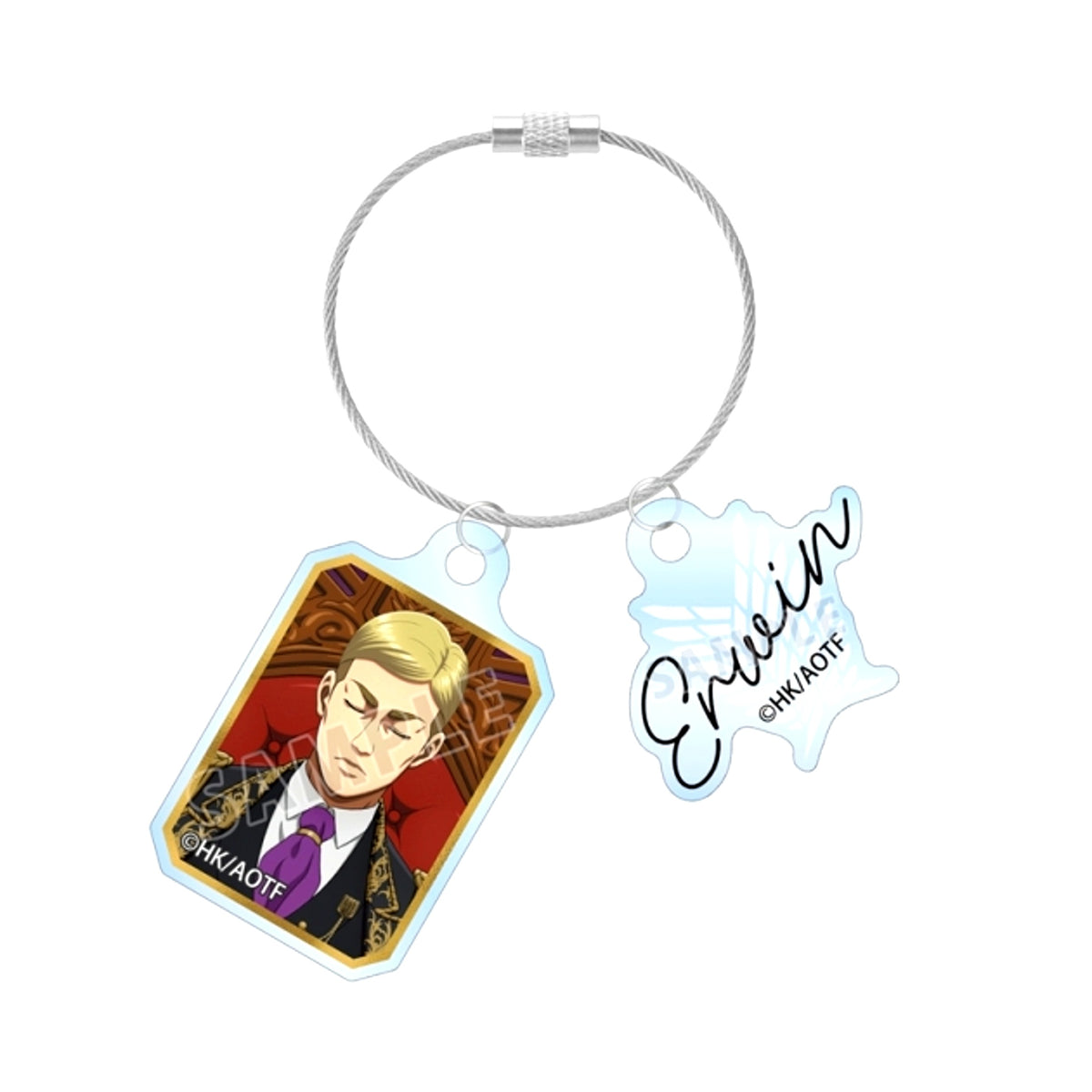 TV Anime Attack on Titan Newly Drawn Erwin Dreaming Throne ver. Double Wire Acrylic Keychain [NEW]