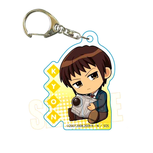 The Melancholy of Haruhi Suzumiya Gyugyutto Acrylic Keychain Kyon Goods - Keychain [NEW]