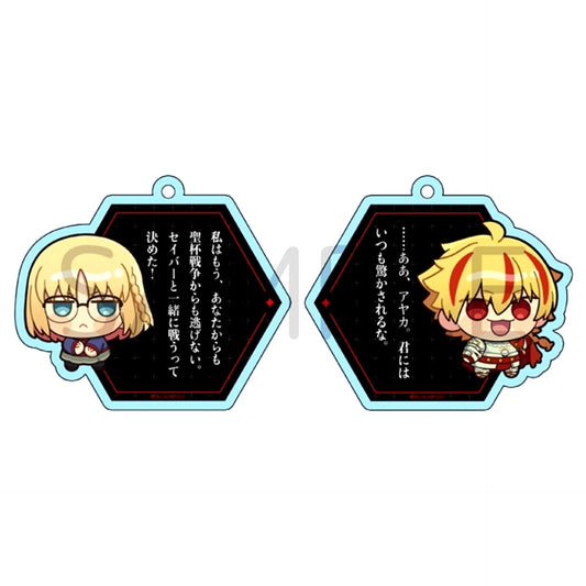 Fate/strange Fake Dialogue Exchange Acrylic Keychain (Saber Faction 1) [NEW]