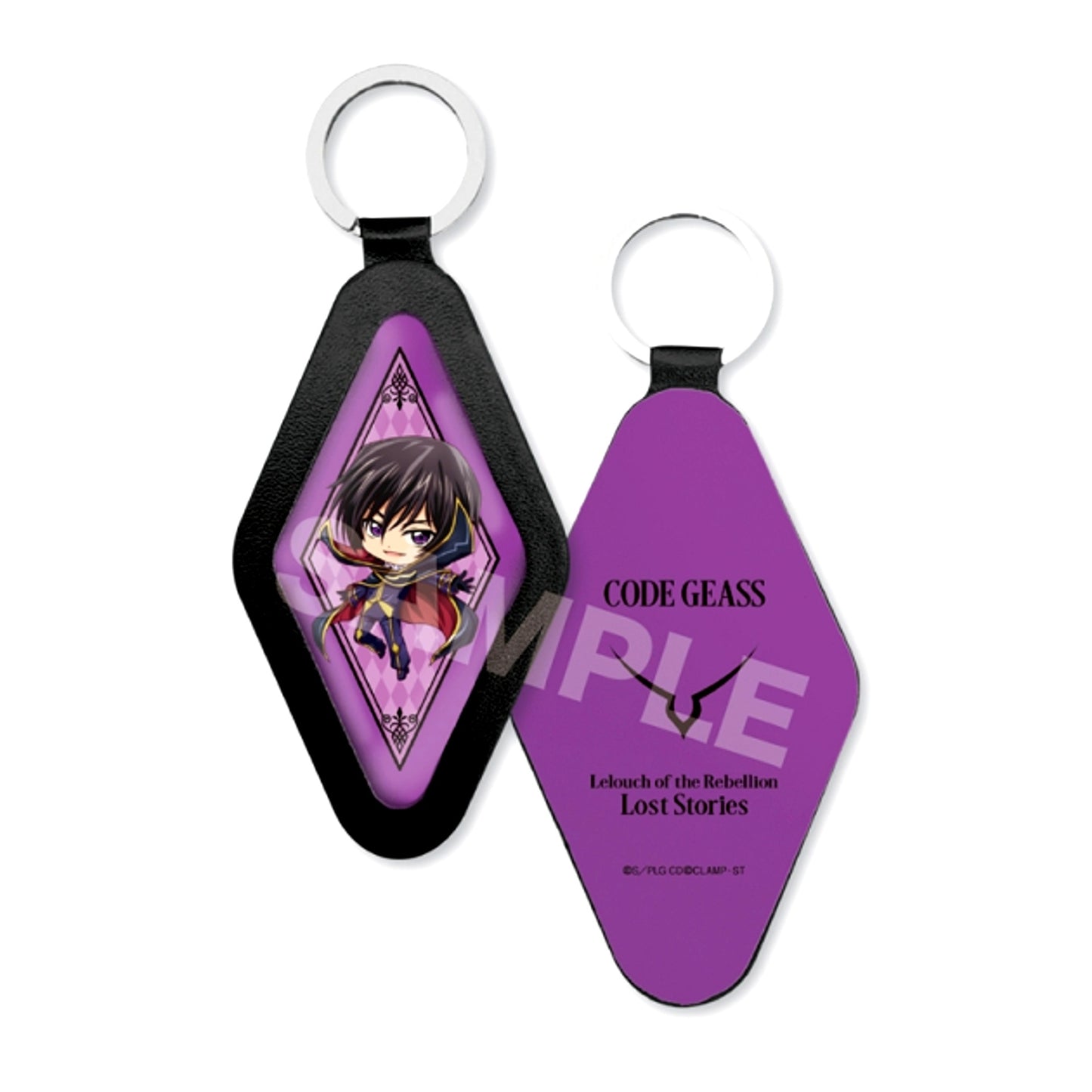 Code Geass: Lelouch of The Rebellion Lost Stories Leather Keychain /01 Lelouch (Mini Character) Goods - Keychain Resale [NEW]