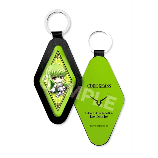 Code Geass: Lelouch of The Rebellion Lost Stories Leather Keychain /02 C.C.(Mini Character) Goods - Keychain Resale [NEW]
