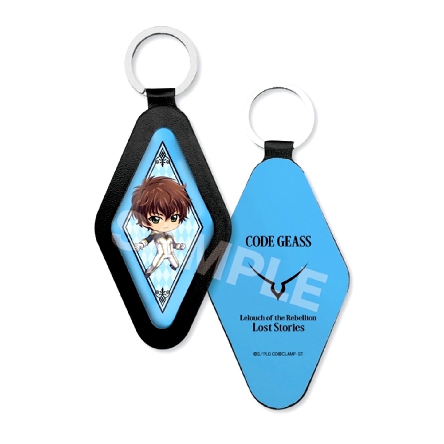 Code Geass: Lelouch of The Rebellion Lost Stories Leather Keychain /03 Suzaku (Mini Character) Goods - Keychain Resale [NEW]